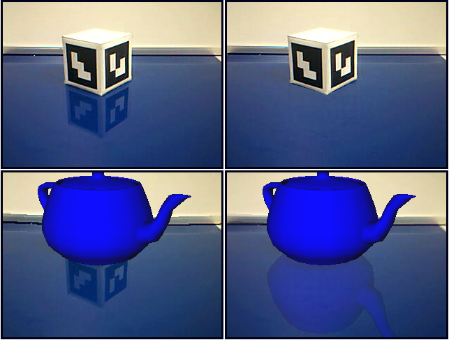 Interreflection Rendering between Virtual Object and Shiny Surface