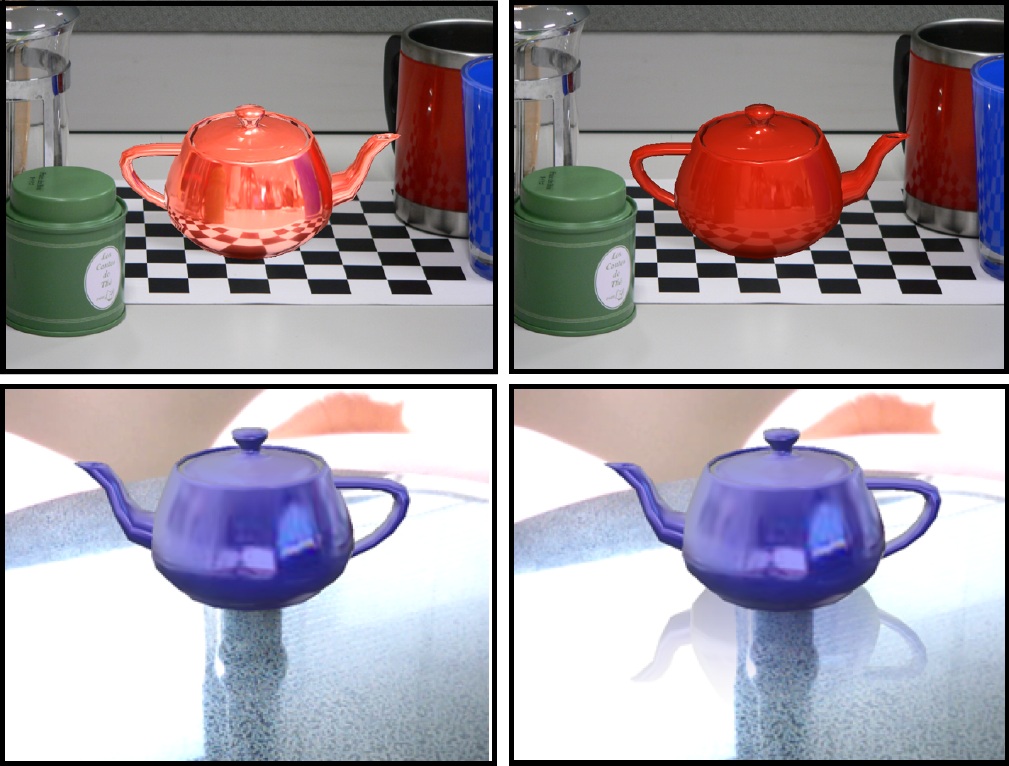 鏡面球を用いた複合現実感における映り込みと質感表現