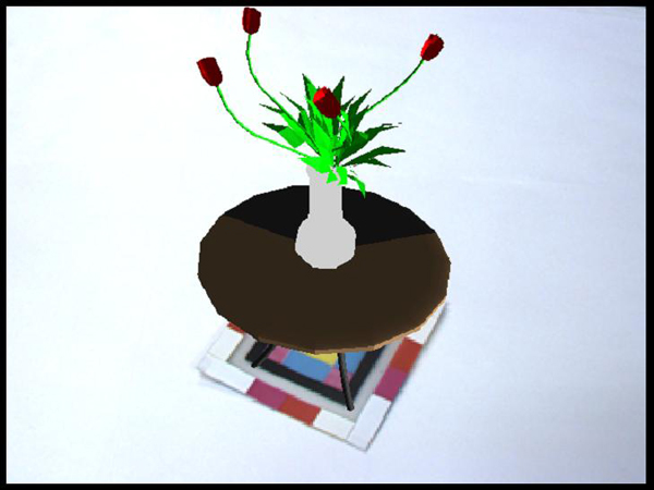 Overlapping Objects Arrangement using Translucent Marker